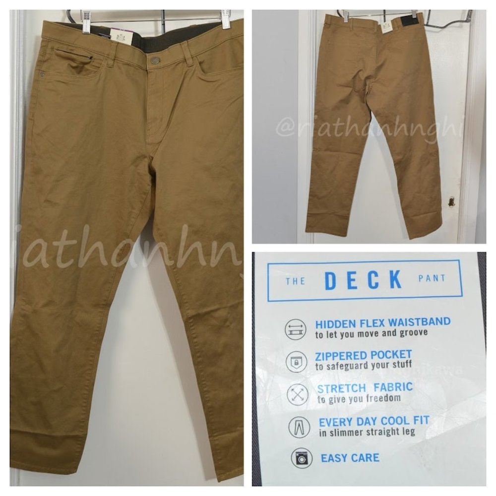 English Laundry Men's 5- Pocket Pant (The Deck Pants) Brown‎